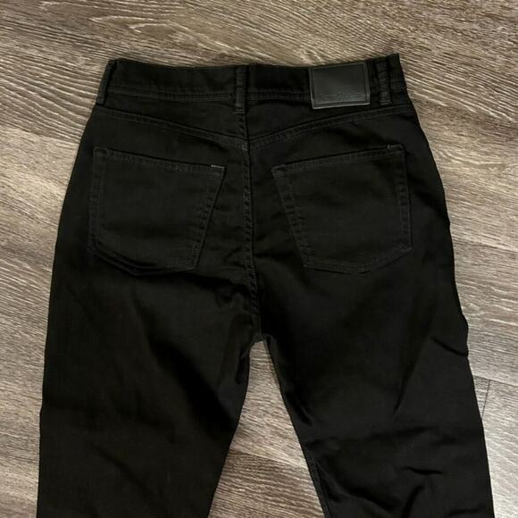 Acne Studios Melk Stay Black Jeans Cropped Fit 25" Straight Denim Classic EUC - Picture 9 of 10